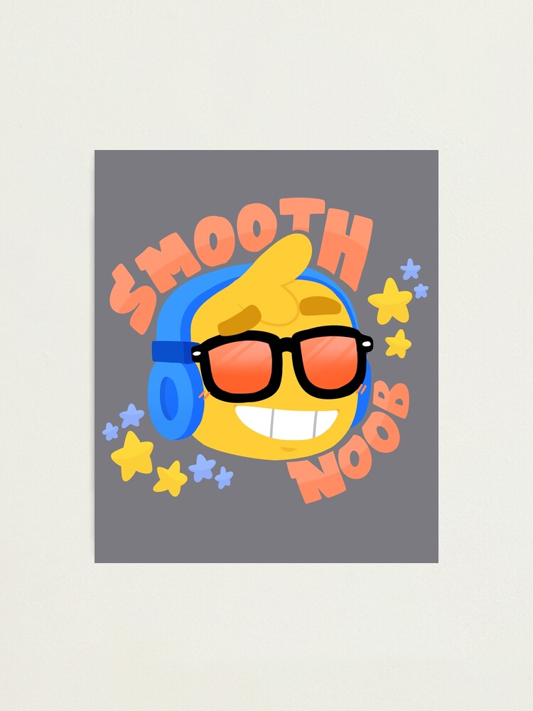 Hand Drawn Smooth Noob Roblox Inspired Character With Headphones Photographic Print By Smoothnoob Redbubble - anime girl with headphones 128x128 roblox