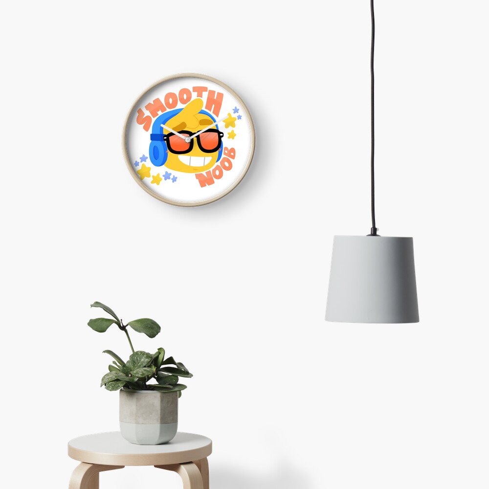 Hand Drawn Smooth Noob Roblox Inspired Character With Headphones Clock By Smoothnoob Redbubble - smooth noob roblox inspired character keychain zazzle com