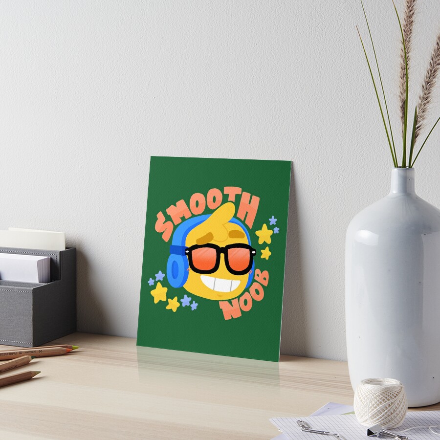 Hand Drawn Smooth Noob Roblox Inspired Character With Headphones Art Print By Smoothnoob Redbubble - smooth noob roblox inspired character keychain zazzle com