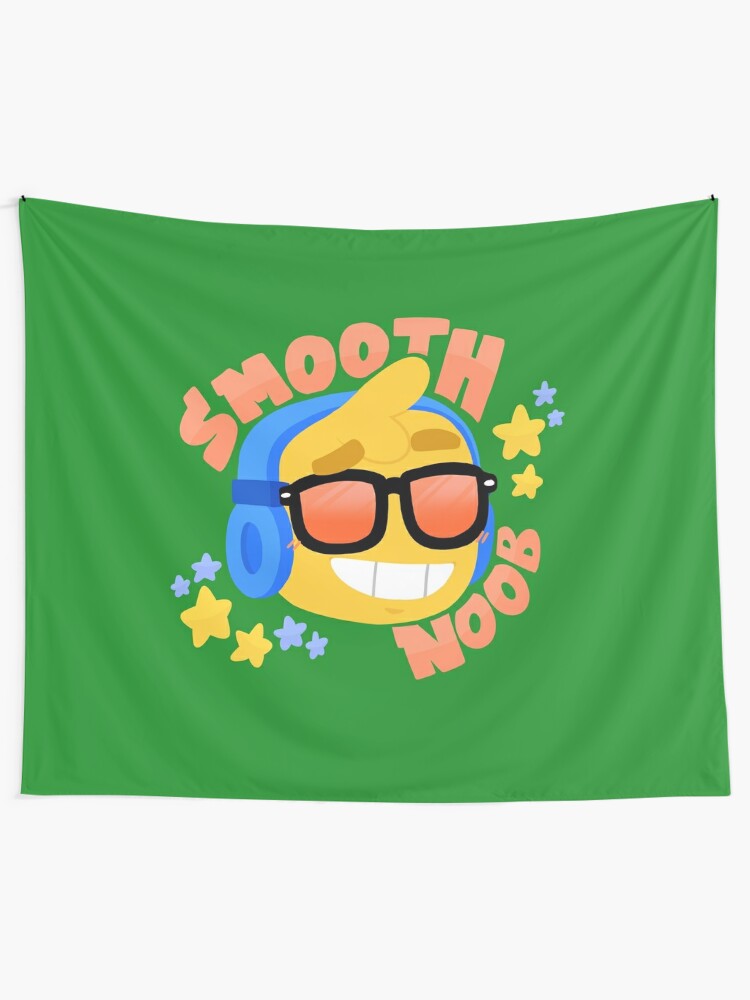 Hand Drawn Smooth Noob Roblox Inspired Character With Headphones Tapestry By Smoothnoob Redbubble - roblox green headphones