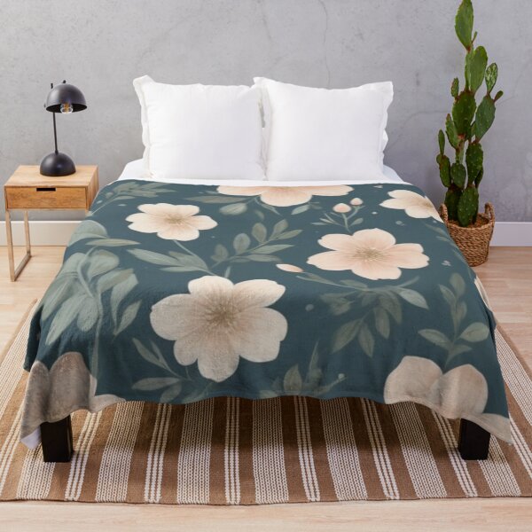 Item preview, Floral Pattern on Deep Green Photographic Print designed and sold by WOJDA-.