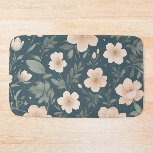 Item preview, Floral Pattern on Deep Green Photographic Print designed and sold by WOJDA-.