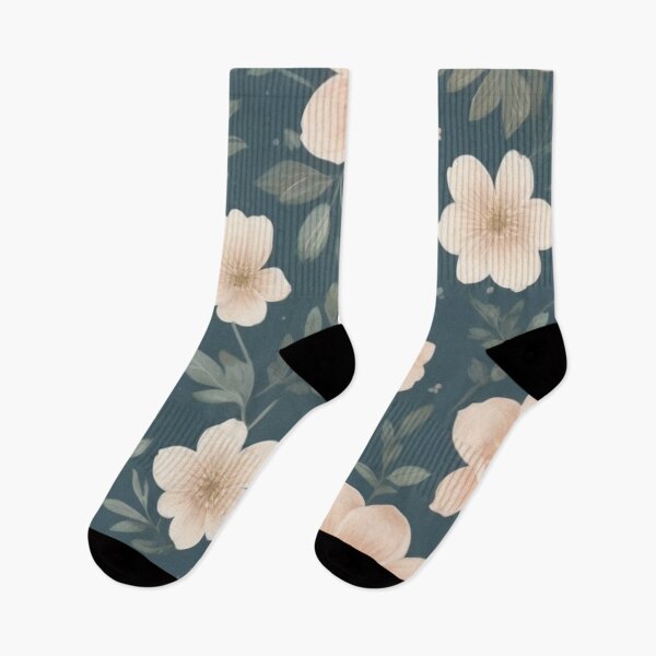Item preview, Floral Pattern on Deep Green Photographic Print designed and sold by WOJDA-.