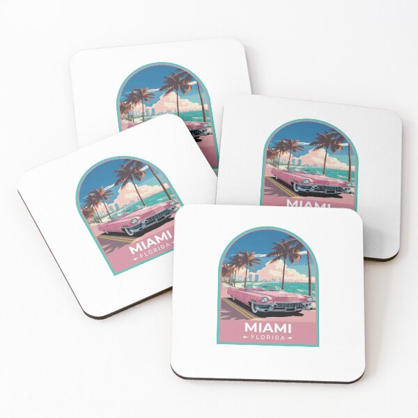 Item preview, Miami Retro Vintage Travel designed and sold by TulipaGraphics.