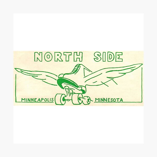 Item preview, North Side Minneapolis Minnesota Roller Skating Rink Sticker Decal Label designed and sold by tislord.