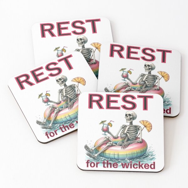 Item preview, Rest for the wicked funny summer skeleton designed and sold by Shop_Bagniak.