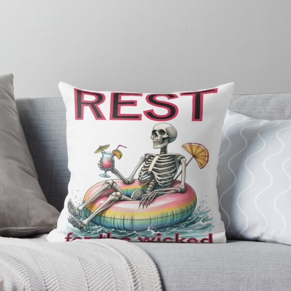 Item preview, Rest for the wicked funny summer skeleton designed and sold by Shop_Bagniak.