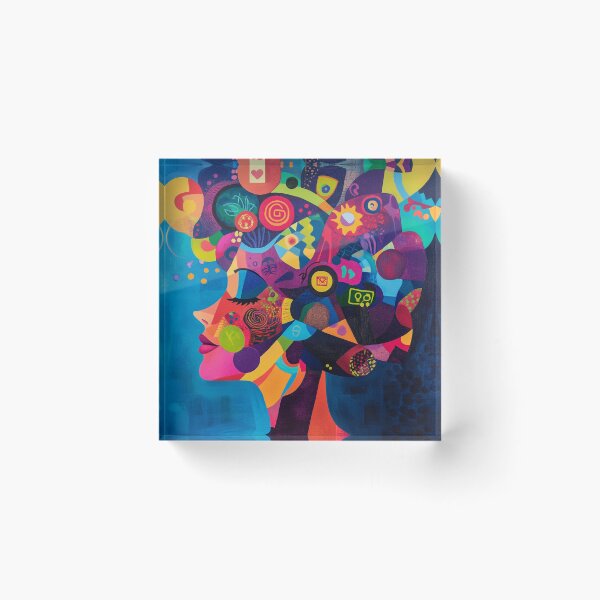 Item preview, Colorful Mindscape of a Digital Woman designed and sold by AITuneSphere.