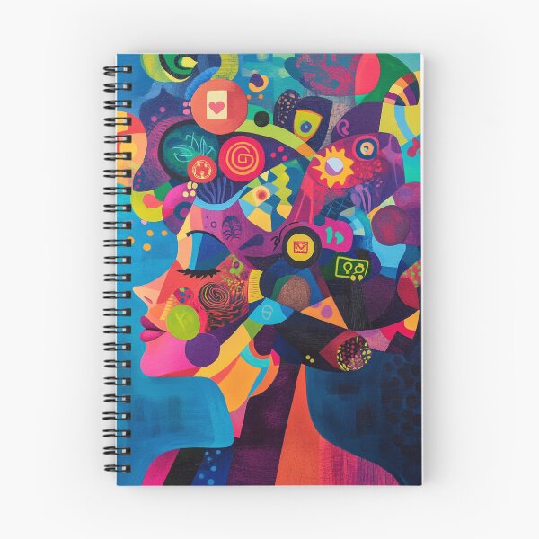 Item preview, Colorful Mindscape of a Digital Woman designed and sold by AITuneSphere.