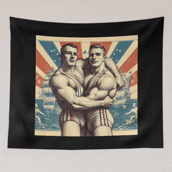 Item preview, 1970s Gay San Francisco Muscle Tom of Finland Tribute Gay Pride Graphic Design designed and sold by ItsAKinkThing.
