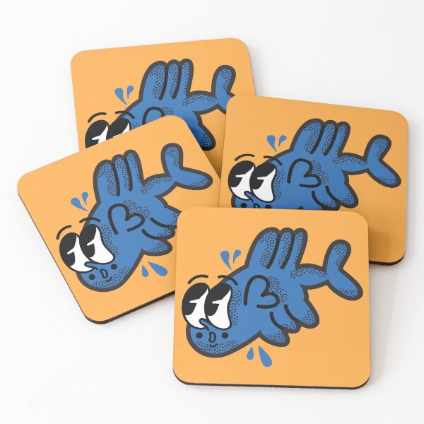 Item preview, Retro Blue Pop Art Fish Cute Comic Style Cartoon Sticker designed and sold by Webstudio  2Amigos.