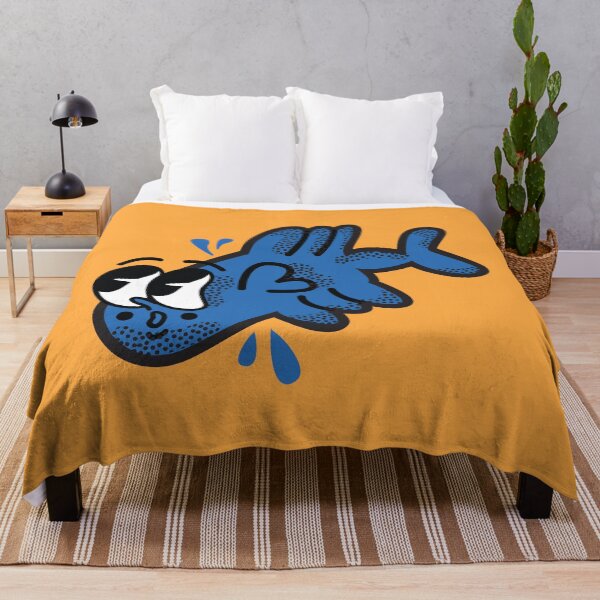 Item preview, Retro Blue Pop Art Fish Cute Comic Style Cartoon Sticker designed and sold by Webstudio  2Amigos.