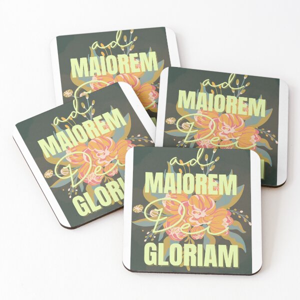 Item preview, Ad Maiorem Dei Gloriam – Catholic Latin Motto Design designed and sold by Stella Maris Designs.