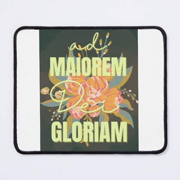 Item preview, Ad Maiorem Dei Gloriam – Catholic Latin Motto Design designed and sold by Stella Maris Designs.