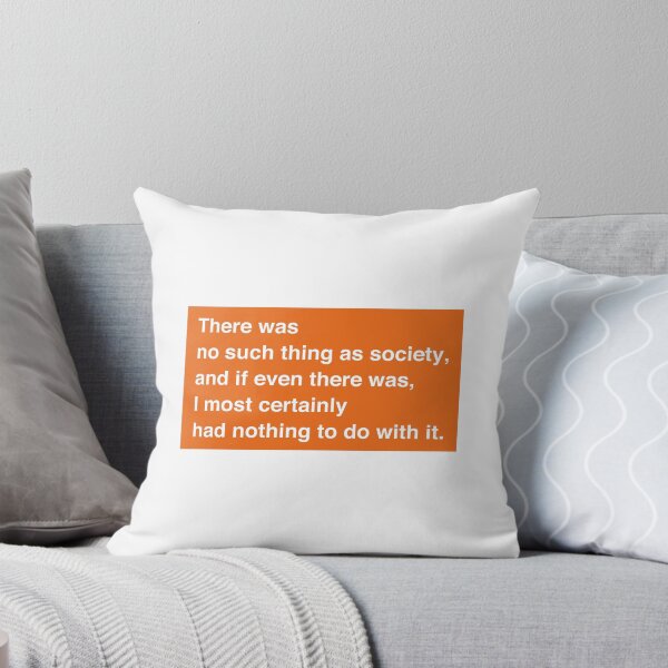 Item preview, No Such Thing as Society – Trainspotting Quote – Minimalist Orange Frame designed and sold by NiceHatHarry.