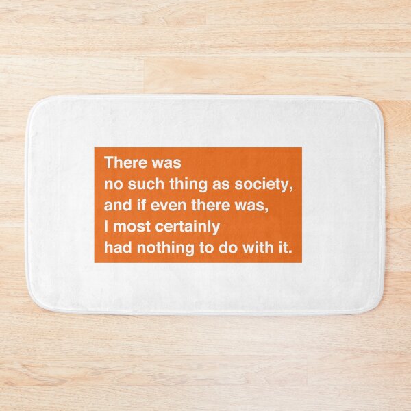 Item preview, No Such Thing as Society – Trainspotting Quote – Minimalist Orange Frame designed and sold by NiceHatHarry.