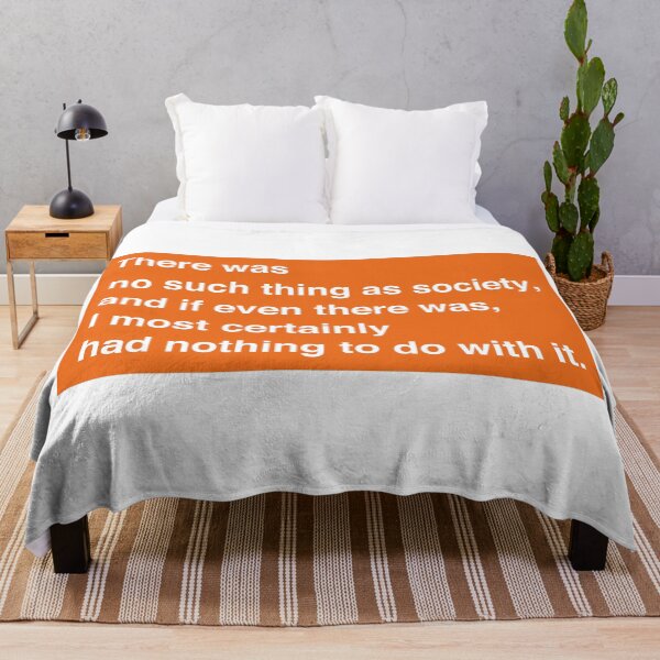 Item preview, No Such Thing as Society – Trainspotting Quote – Minimalist Orange Frame designed and sold by NiceHatHarry.