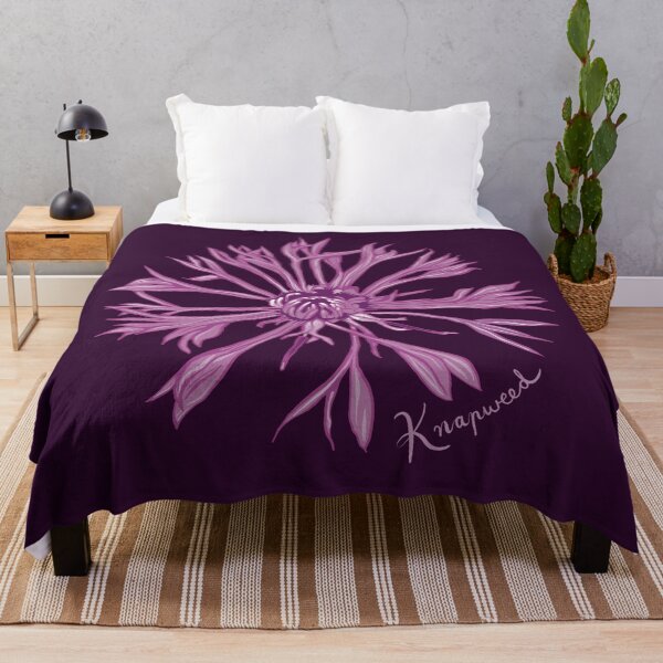 Item preview, Purple Knapweed Botanical Illustration Bold Floral Nature Design designed and sold by PaulaJKnight .