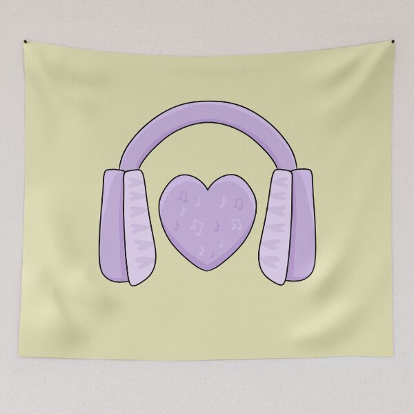 Item preview, Headphones with Heart designed and sold by HugSomeNettles.