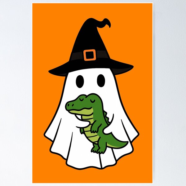 Item preview, Crocodile Halloween Ghost Witch Hat Animal Lovers Boys Girls Kids designed and sold by FurryHavenPH.
