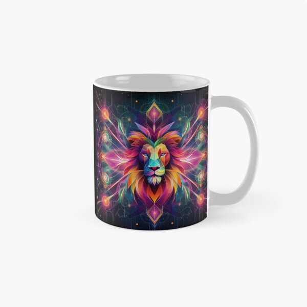 Item preview, Colorful geometric decorative mystic lion  designed and sold by Dogandesighn.