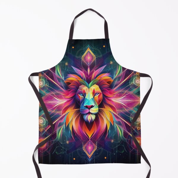 Item preview, Colorful geometric decorative mystic lion  designed and sold by Dogandesighn.