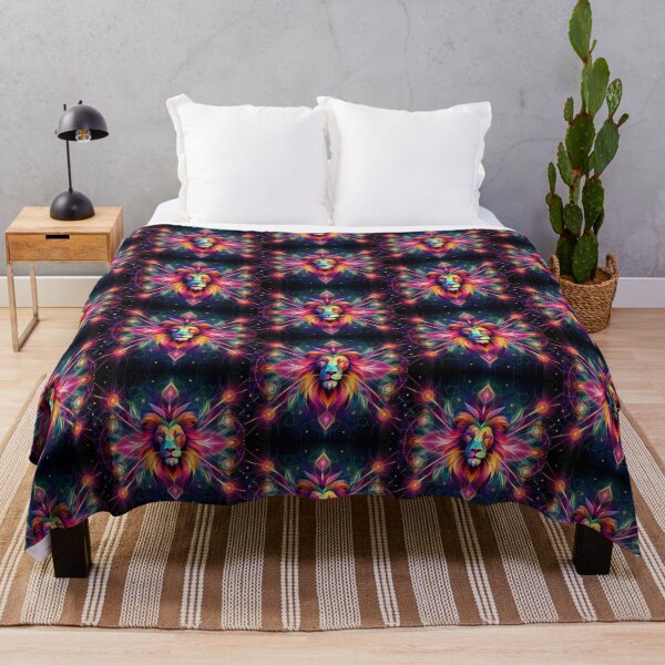 Item preview, Colorful geometric decorative mystic lion designed and sold by Dogandesighn.