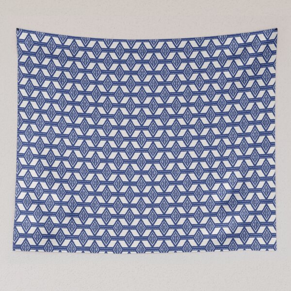 Item preview, Indigo Framework – Traditional Ikat Diamond Pattern designed and sold by BeyondsDesign.