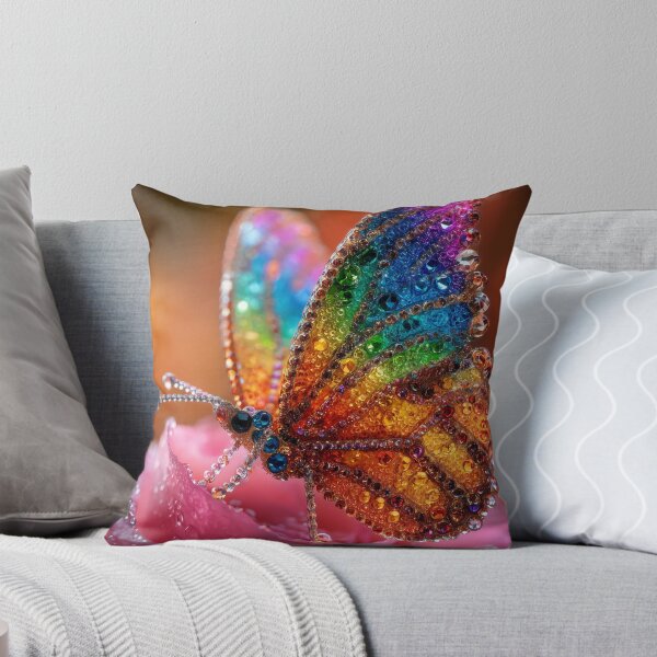 Item preview, Crystal Butterfly Glow Digital Art Print designed and sold by VisionaryVeils.
