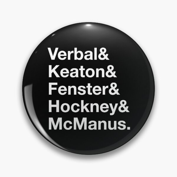 Item preview, Verbal & Keaton & Fenster & Hockney & McManus – The Usual Suspects Characters - White Text designed and sold by NiceHatHarry.