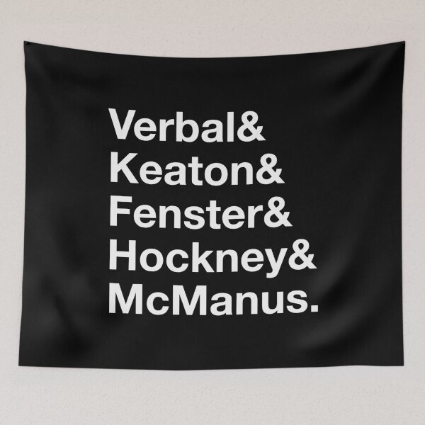 Item preview, Verbal & Keaton & Fenster & Hockney & McManus – The Usual Suspects Characters - White Text designed and sold by NiceHatHarry.
