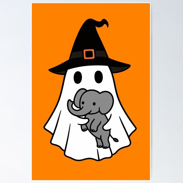 Item preview, Elephant Halloween Ghost Witch Hat Animal Lovers Boys Girls Kids designed and sold by FurryHavenPH.