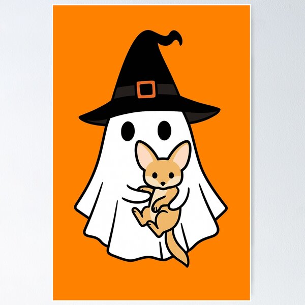 Item preview, Fennec Fox Halloween Ghost Witch Hat Animal Lovers Boys Girls Kids designed and sold by FurryHavenPH.