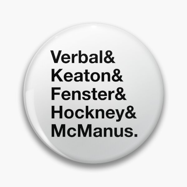 Item preview, Verbal & Keaton & Fenster & Hockney & McManus – The Usual Suspects Characters - Black Text designed and sold by NiceHatHarry.