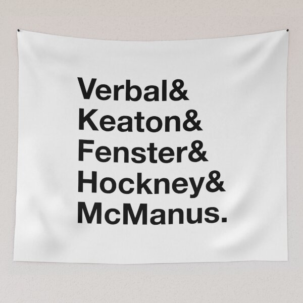 Item preview, Verbal & Keaton & Fenster & Hockney & McManus – The Usual Suspects Characters - Black Text designed and sold by NiceHatHarry.