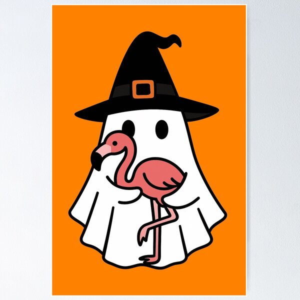 Item preview, Flamingo Halloween Ghost Witch Hat Animal Lovers Boys Girls Kids designed and sold by FurryHavenPH.