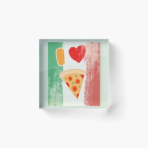 Item preview, I Love Bitcoin Pizza designed and sold by Silvernuit.
