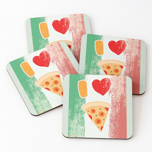 Item preview, I Love Bitcoin Pizza designed and sold by Silvernuit.