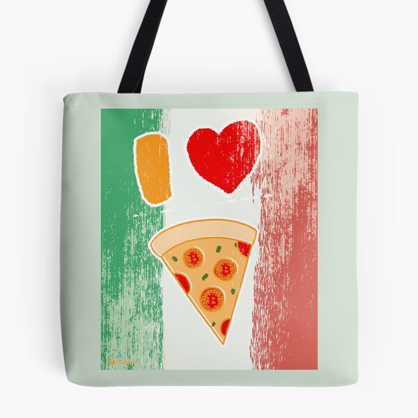Item preview, I Love Bitcoin Pizza designed and sold by Silvernuit.