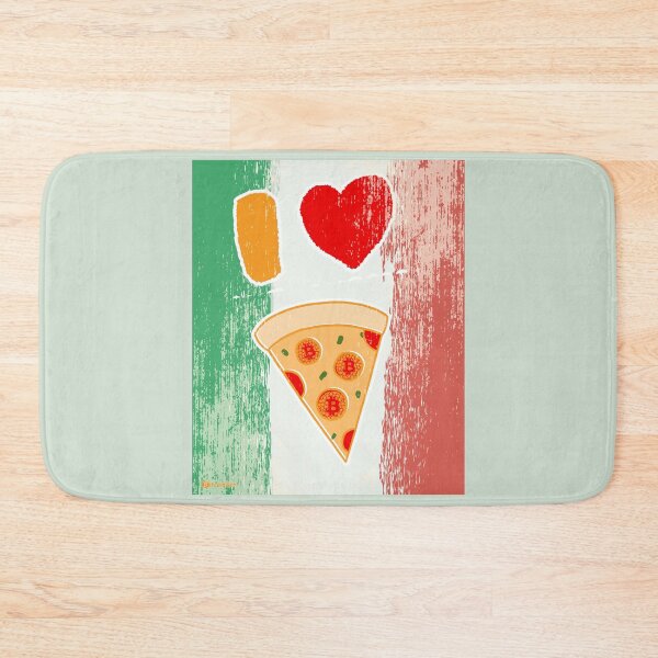 Item preview, I Love Bitcoin Pizza designed and sold by Silvernuit.
