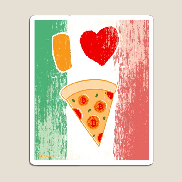 Item preview, I Love Bitcoin Pizza designed and sold by Silvernuit.