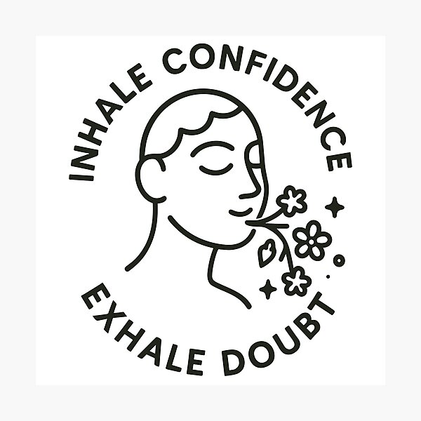 Item preview, Empowering Inhale Confidence Exhale Doubt Design Unisex designed and sold by ThreadQuirk.