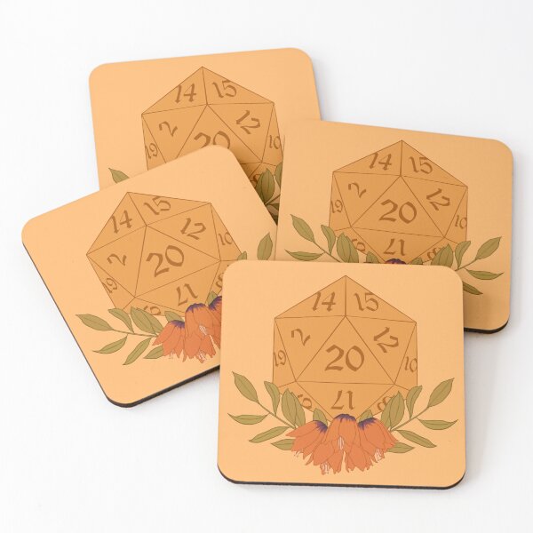 Item preview, D20 natural 20 flowers color (no text) designed and sold by Verliese.
