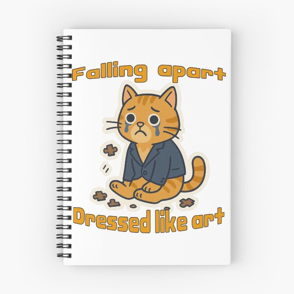 Item preview, Falling Apart, Dressed Like Art – Sad Cat in Style designed and sold by Hamadamedo.