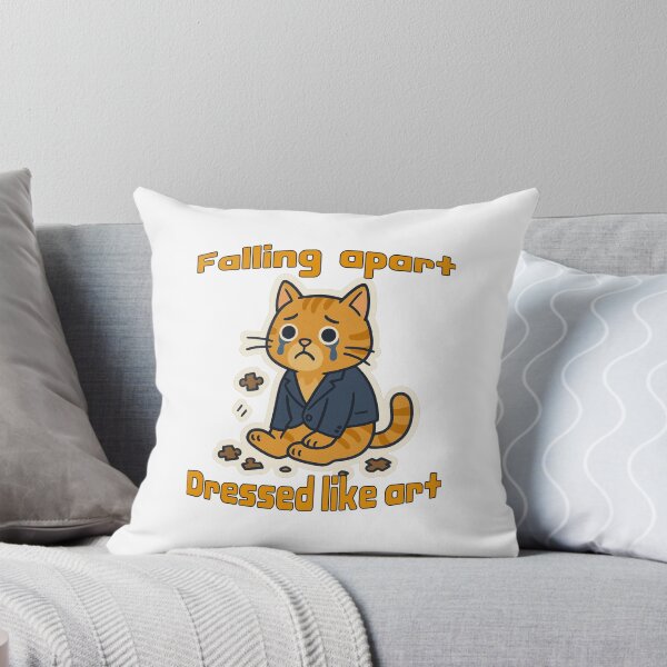Item preview, Falling Apart, Dressed Like Art – Sad Cat in Style designed and sold by Hamadamedo.