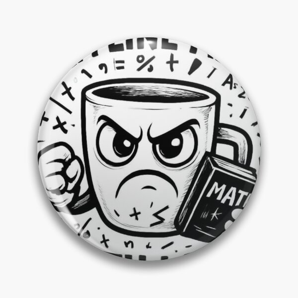 Item preview, Caffeine First Math Later – Grumpy Coffee Sticker designed and sold by Imaginarium of Chaos falcon88 .