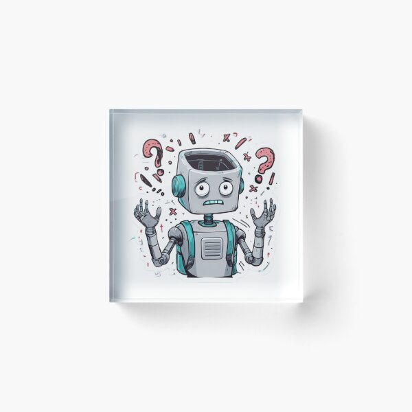 Item preview, Brain Not Found – School Robot Sticker designed and sold by Imaginarium of Chaos falcon88 .
