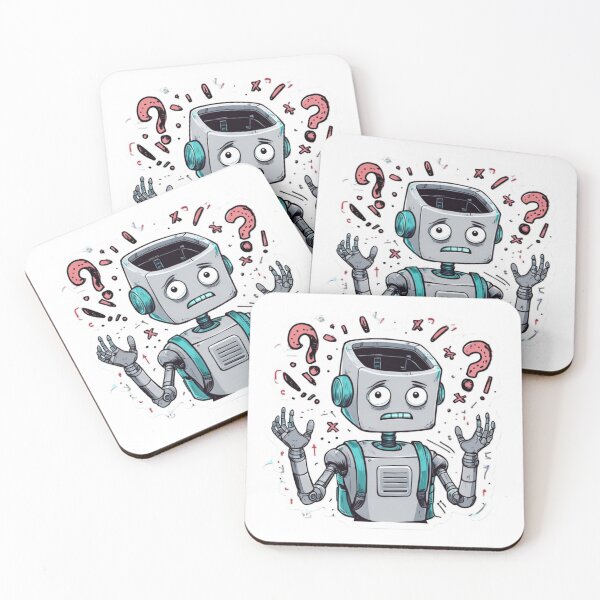 Item preview, Brain Not Found – School Robot Sticker designed and sold by Imaginarium of Chaos falcon88 .