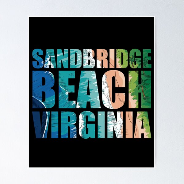 Item preview, Sandbridge Beach, Virginia: El océano en las letras designed and sold by Stock4U.