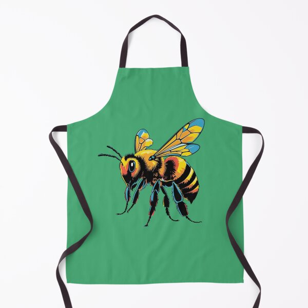 Artikelvorschau, Neon Bee – Lebendige Pop-Art-Honigbienenillustration entworfen und verkauft von BuzzyRush.